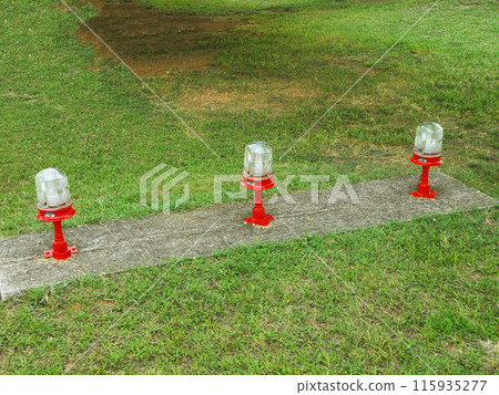 Shot of the old runway lights 115935277