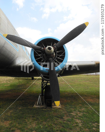 Shot of an old plane at outdoors aviation museum 115935279
