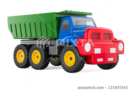 Dump Truck Toy, 3D rendering Dump Truck Toy, 3D rendering 115935542