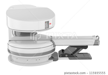 Open MRI Machine, side view. 3D rendering 115935555