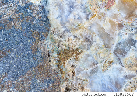 Close-up of a plate made of natural stone 115935568