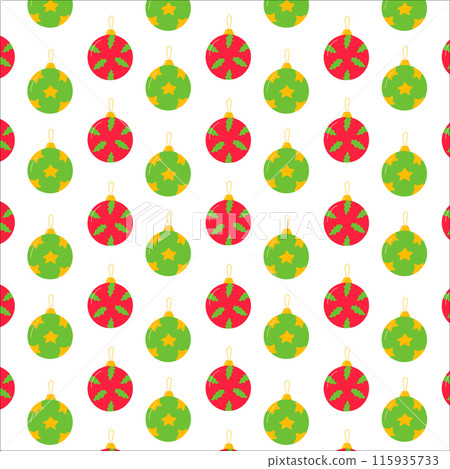 christmas toy ball round tree decoration pattern 115935733