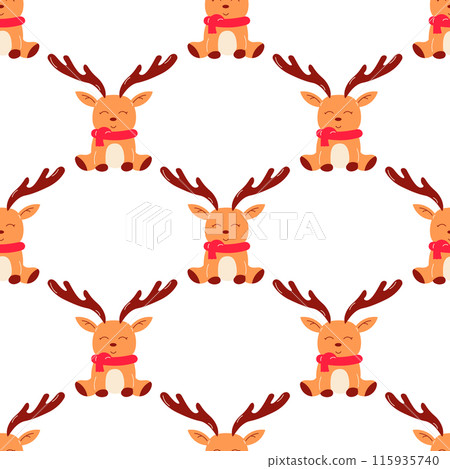 deer christmas character magic animal pattern text 115935740