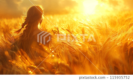 金色閃亮的麥田 金色閃亮的麥田 115935752