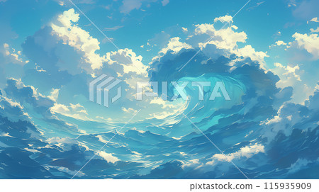 Tsunami scene Tsunami scene 115935909