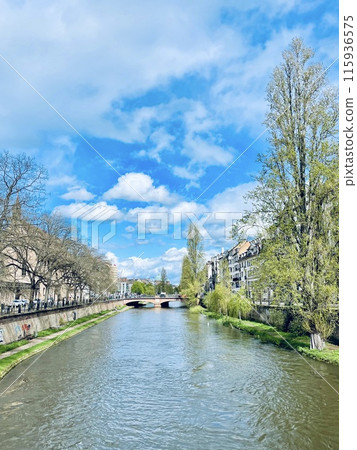 Picturesque district Petite France in Strasbourg.  115936575
