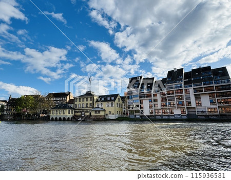 Beautiful travel landscape in Strasbourg., France on a sunny day.  115936581