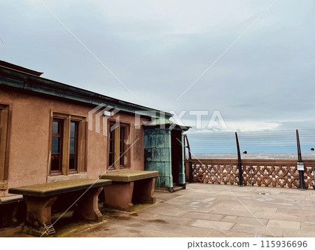 View point terrace on the top of Notre Dame de Strasbourg in France 115936696