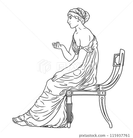 Vector Greek women. Vector Greek women. 115937761