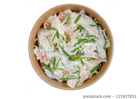 salad on a white background, for a food delivery site 2 salad on a white background, for a food delivery site 2 115937851