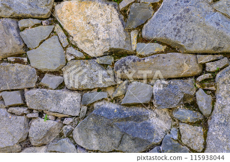 old wall of stone shell rock of arbitrary shape. 4 old wall of stone shell rock of arbitrary shape. 4 115938044
