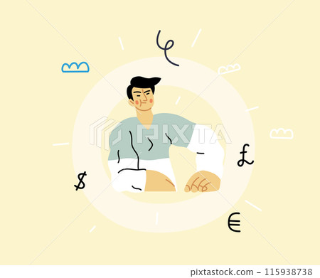 Creative Workspace: Video Conference, modern flat vector concept illustration of person engaging in virtual business meeting Connectivity, collaboration, digital interaction, remote work, productivity 115938738