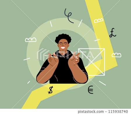 Creative Workspace: Video Conference, modern flat vector concept illustration of person engaging in virtual business meeting Connectivity, collaboration, digital interaction, remote work, productivity 115938740