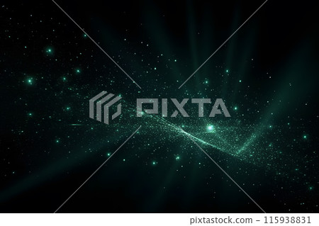 Green emerald background with shining elements. Neural network AI generated art 115938831