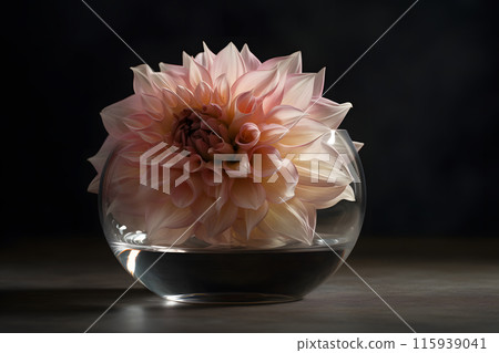 Delicate pink with purple heads large flower. Neural network AI generated art Delicate pink with purple heads large flower. Neural network AI generated art 115939041