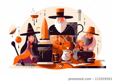 Jewish traditional paraphernalia for the holidays. Neural network AI generated art 115939561