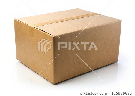 Craft cardboard box, sealed with tape, insulated Craft cardboard box, sealed with tape, insulated 115939656