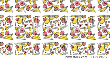 Hand drawn geomethic seamless pattern illustration graphic shaper colorful vivid Hand drawn geomethic seamless pattern illustration graphic shaper colorful vivid 115939657