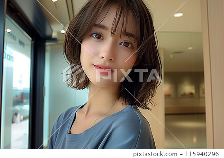 Beautiful woman taking a selfie 115940296