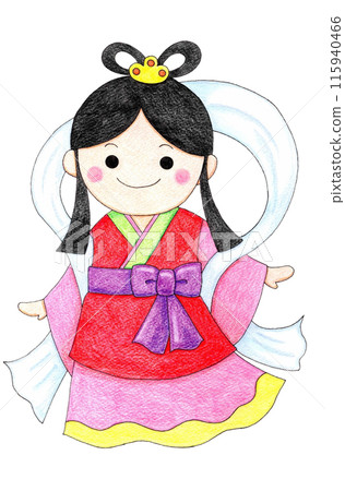 七夕節 可愛的織姬大人 七夕節 可愛的織姬大人 115940466