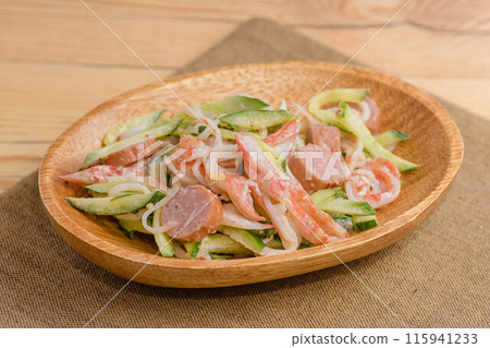 Cucumber and Crabstick Salad 115941233