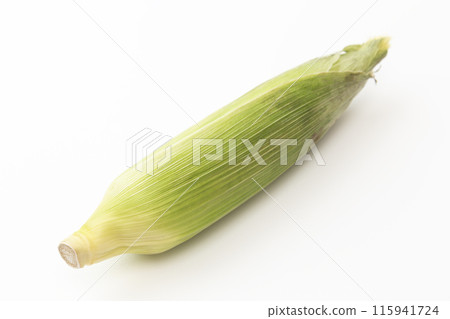 Fresh corn on a white background Fresh corn on a white background 115941724