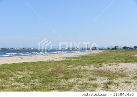 Gotemba Coast as seen from Akogiura Coast in Tsu City, Mie Prefecture Gotemba Coast as seen from Akogiura Coast in Tsu City, Mie Prefecture 115942486