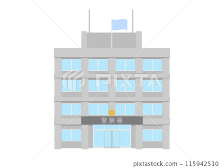 Police station exterior illustration 115942510