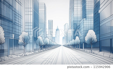 Futuristic cityscape, a blend of creativity and technology 115942906