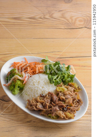Grilled meat one-plate lunch Grilled meat one-plate lunch 115942950