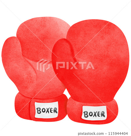 Red boxing gloves  115944404