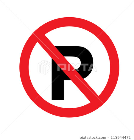 No parking traffic sign icon 115944471