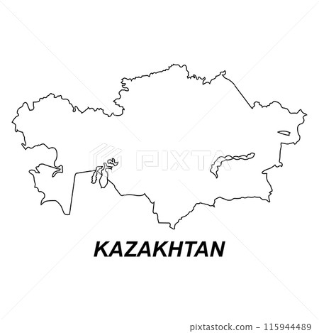 Kazakhstan map icon 115944489