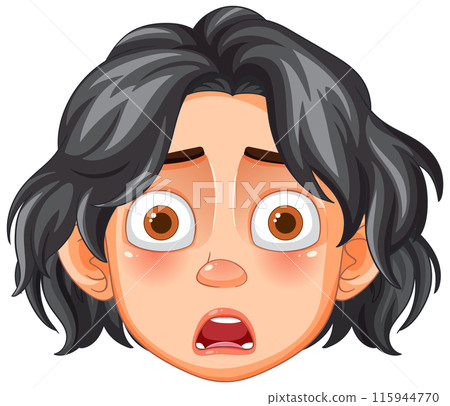 Surprised Expression Vector Illustration 115944770