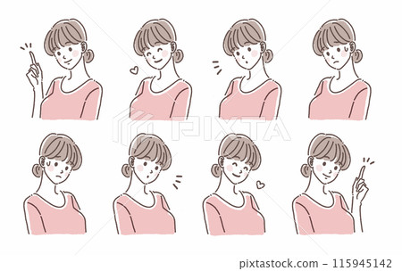 Illustration material set of women and girls 115945142