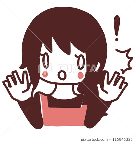 一個驚訝的家庭主婦的插圖 115945325