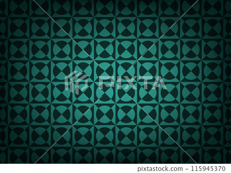 Abstract square green circle pattern black modern background 115945370