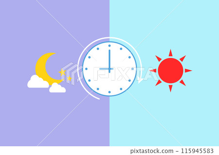 Illustration showing the daily cycle 115945583