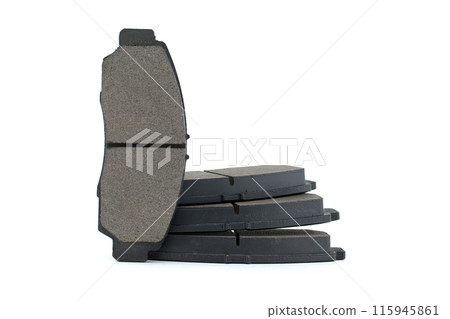 Brake pads isolated on white background Brake pads isolated on white background 115945861