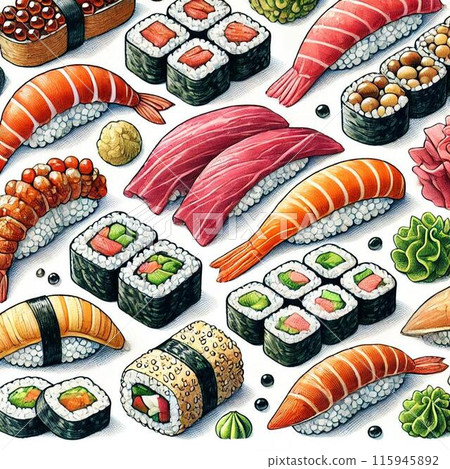 Various sushi Various sushi 115945892