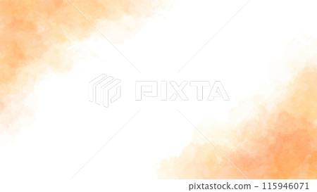 水彩紋理banner背景素材橘色16:9 115946071