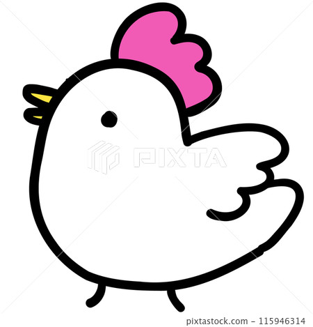 Cute simple chicken 115946314