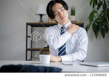 Morning businessman fatigue depression 115946669