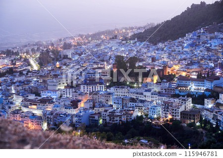 view of the city of Chefchouen, Morocco 115946781