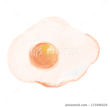 Crayon illustration of a fried egg (Orange version) Crayon illustration of a fried egg (Orange version) 115946834