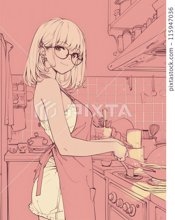 Woman cooking 115947036