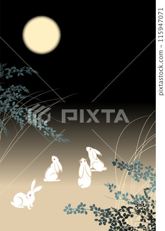 Rabbit Moonlit Night Black Rabbit Moonlit Night Black 115947071