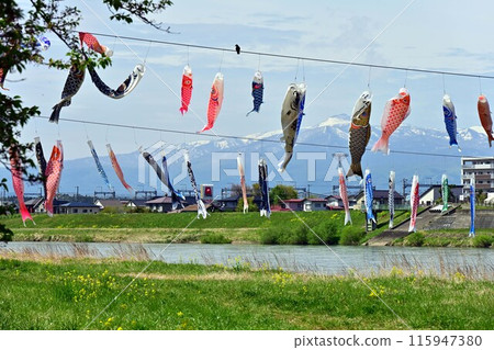 北上川和鯉魚旗 北上川和鯉魚旗 115947380