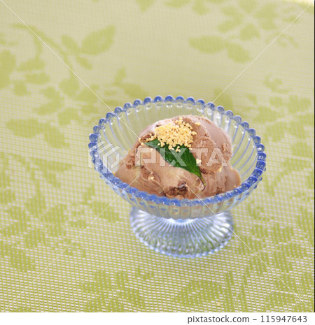 Healthy chocolate ice cream 115947643