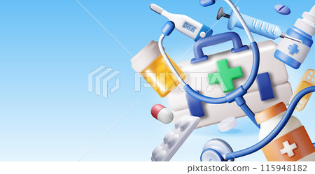 3d medicine icon set isolated 3d medicine icon set isolated 115948182